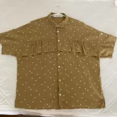 SUPER HAKKA 水玉　フリルブラウス　ドロップショルダーのサムネイル