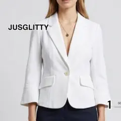 c*o様 未使用　JUSGLITTY ジャスグリッティー　ジャケット ホワイトのサムネイル