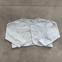 Familiar 水色 長袖カーディガン　90