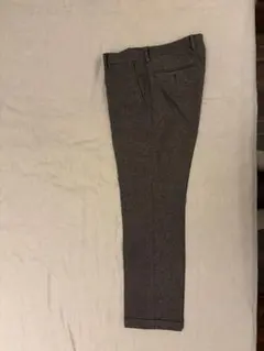 ビーミング　グレー ウール混紡 スリムフィット スラックス