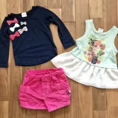 SLAP SLIP 女の子トップス ボトムス まとめ売り 100 半袖 長袖