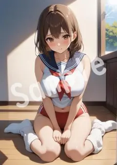JK グラビア アニメファンアート A4 ポスター イラスト ★00040878