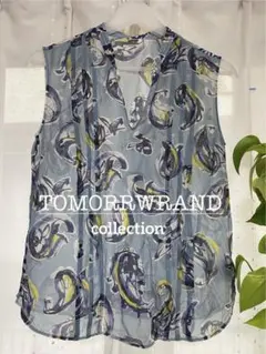【TOMORROWLAND】シルク ペイズリープリント ノースリーブシャツ