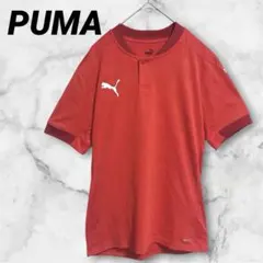 【Puma】プーマ ドライ スポーツTシャツ 半袖 S レッド ワンポイントロゴ