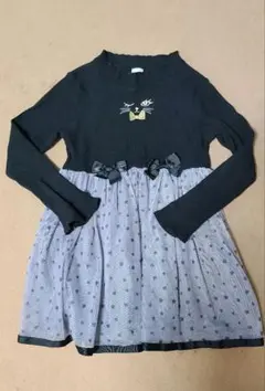 アクシーズファム 猫刺繍 長袖ワンピース140