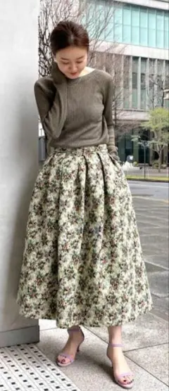 IENA LA BOUCLE ゴブランJQDタックスカート サイズ38