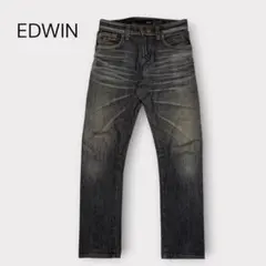 EDWIN 503ZERO デニム 日本製 スリム　色落ち ヒゲ加工 インディゴ
