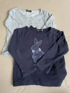 長袖カットソーセット グレー ネイビー　べべ