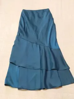 BANANA REPUBLIC フレアスカート Sサイズ ブルーグリーンのサムネイル