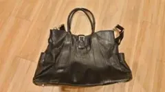 Orobianco　2way レザー トートバッグ ブラックのサムネイル