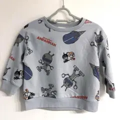 【新品】アンパンマン トレーナー 90 ブルー長袖 キッズ ベビー 男の子