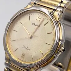 新品電池交換/稼働 SEIKO DOLCE 腕時計 最高級　コンビカラー