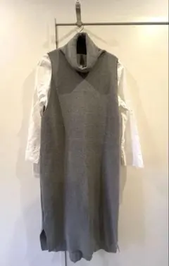【ガリャルダガランテ】ノースリーブ タートルネック ワンピース　白ブラウス付き