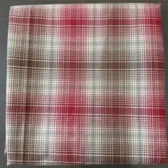 布地　赤系チェック柄