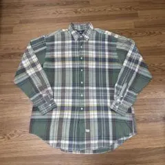 【極希少】90s ラルフローレン 手織り マドラスチェックシャツ XL 紺タグ
