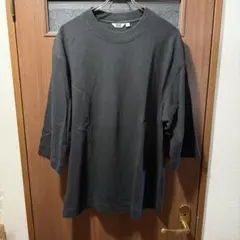 UNIQLO U クルーネックTシャツ7分袖 Lサイズ ブラック 476216のサムネイル