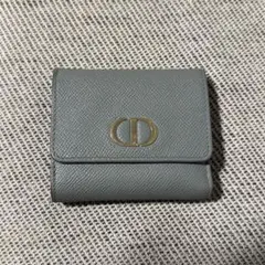 Dior ディオール お財布 ウォレット 水色 アイスブルー グレー 三つ折り