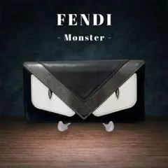 【FENDI／フェンディ】長財布 モンスター バグズ アイ ブラック 美品