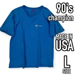 90s●USA製 チャンピオン ロゴTシャツ フェード champion