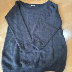 UNIQLO ダークグレー 長袖ニット S