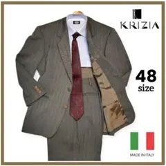 【イタリア製】KRIZIAUOMO ヘリンボーン調 2Bスーツ クリッツアウォモ