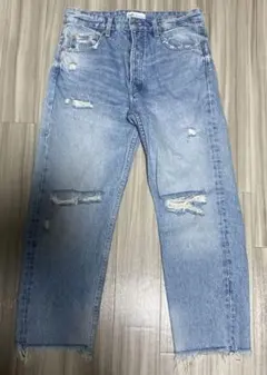 ZARA ダメージデニムパンツ　38