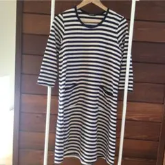 マリメッコ　ボーダーワンピース