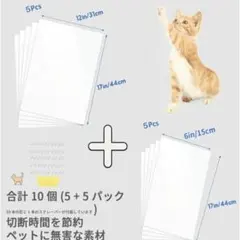 猫ドア保護 壁紙の保護フィルム43 x 30cm、43 x15cmのカード10枚