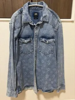 ZARA ビジュー付きデニムジャケット Mサイズ - メルカリ