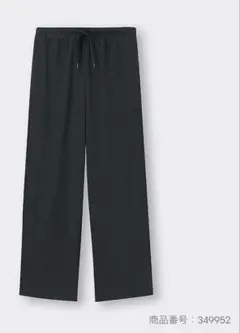 GU リブプルオンパンツ(丈標準68.0～72.0cm) 黒　XSサイズ