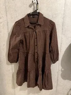 【✨新品未使用✨】ZARA チェック柄ミニワンピース/レディース