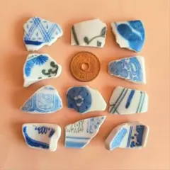 シー陶器2156 ☆中サイズ　素敵柄☆　アート　金継ぎ