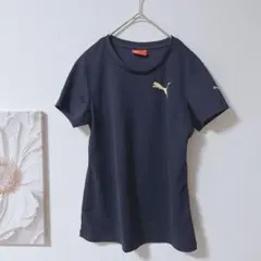 プーマ　PUMA 　半袖Tシャツ　紺色　スポーツウエア　S　ポリエステル100％