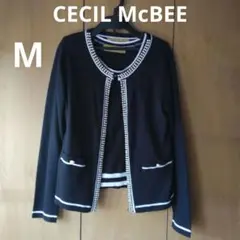 激安価格　CECIL McBEE　セシルマクビー　アンサンブル　黒白パール付き