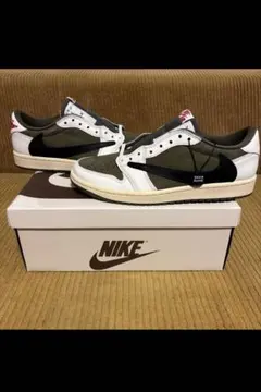 トラヴィススコット　ナイキ　エアジョーダン1 リバースオリーブ26.5cm