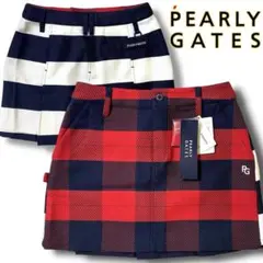 1 パーリーゲイツ 定価3.3万 保温 ウーリー プリーツ ガゼル ミニスカート