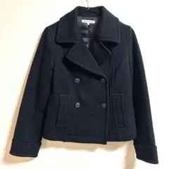 美品✨ローラアシュレイ　LAURA ASHLEYピーコート　Pコート　紺　ウール