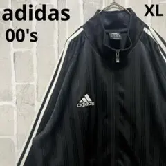 アディダス ジャージ トラックジャケット 00s XL 3ライン 刺繍ロゴ