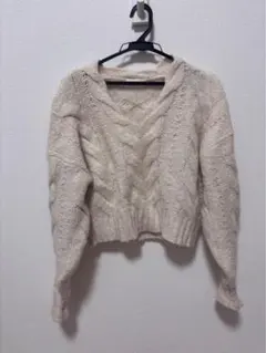 DEICY ケーブルニット クロップドセーター