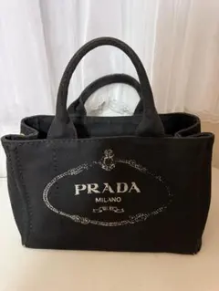 PRADA カナパ S トートバッグ ブラック 三角ロゴ キャンバス