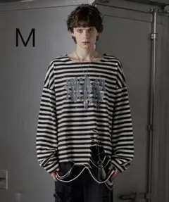 grancy 総柄ラインストーングラフィックロンT