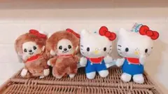 モンチッチ×ハローキティ おそろいアクリルチャーム付きマスコット コンプセット
