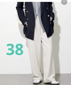 ジャーナルスタンダード　ウールライクストレッチワイドパンツ　ナチュラル 38 L