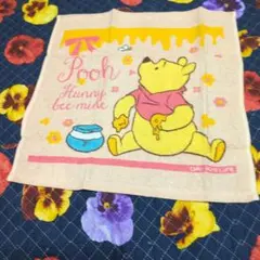 プーさん ハンカチ タオル（ピンク）