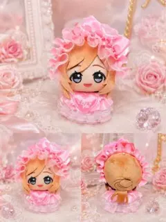 フリルドレス ヘッドドレス付き ぬい服 10cm 11cm 12cm ちびぐるみ