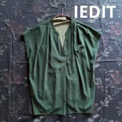 IEDIT フレンチスリーブブラウス スキッパーシャツ　カットソー裏地付き Mのサムネイル