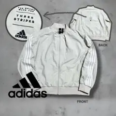 古着 00s adidas ナイロンジャケット ナイロンブルゾン 白 アイボリーのサムネイル