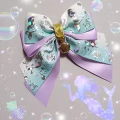 たらりんヘアリボン ヘアゴ厶　1555　キラキラマーメイド　人魚　姫