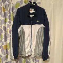 タイムセール！Nike ナイロンジャケット XXL ネイビー/シルバー　90s