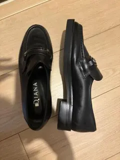 D.IANA ブラック ローファー 低ヒール